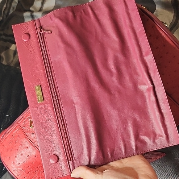 Exotic Ostrich leather Italy bag Authentic - Picture 15 of 17